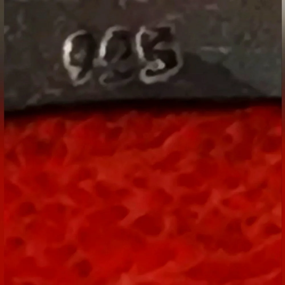 Vintage Sterling Silver Red Sponge Coral Necklace - Picture 5 of 7